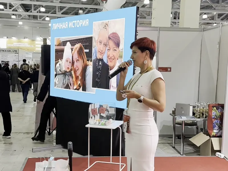 Презентация изделий с микросферами на выставке InterCHARM 2025