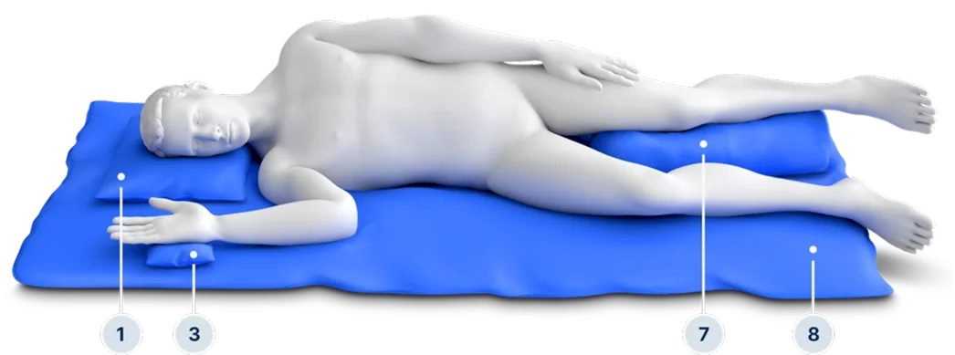 Укладка на спине