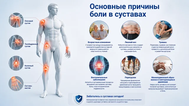 Болят суставы: причины, симптомы и диагностика