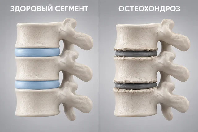 Остеохондроз позвоночника: симптомы и причины болезни