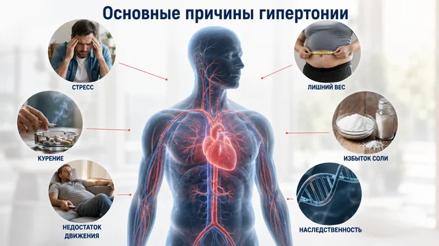 Гипертония: причины повышенного давления