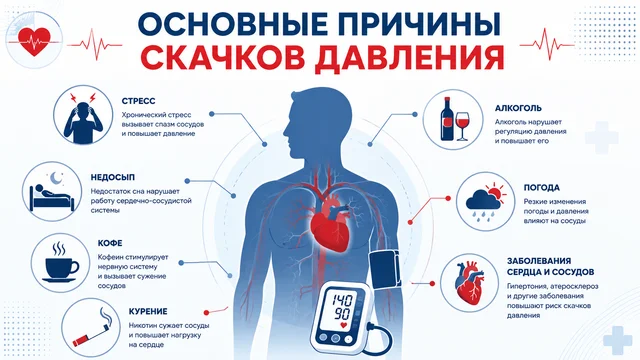 Скачет давление: причины и что делать