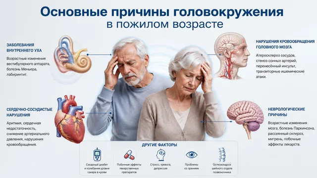 Причины головокружения и вертиго